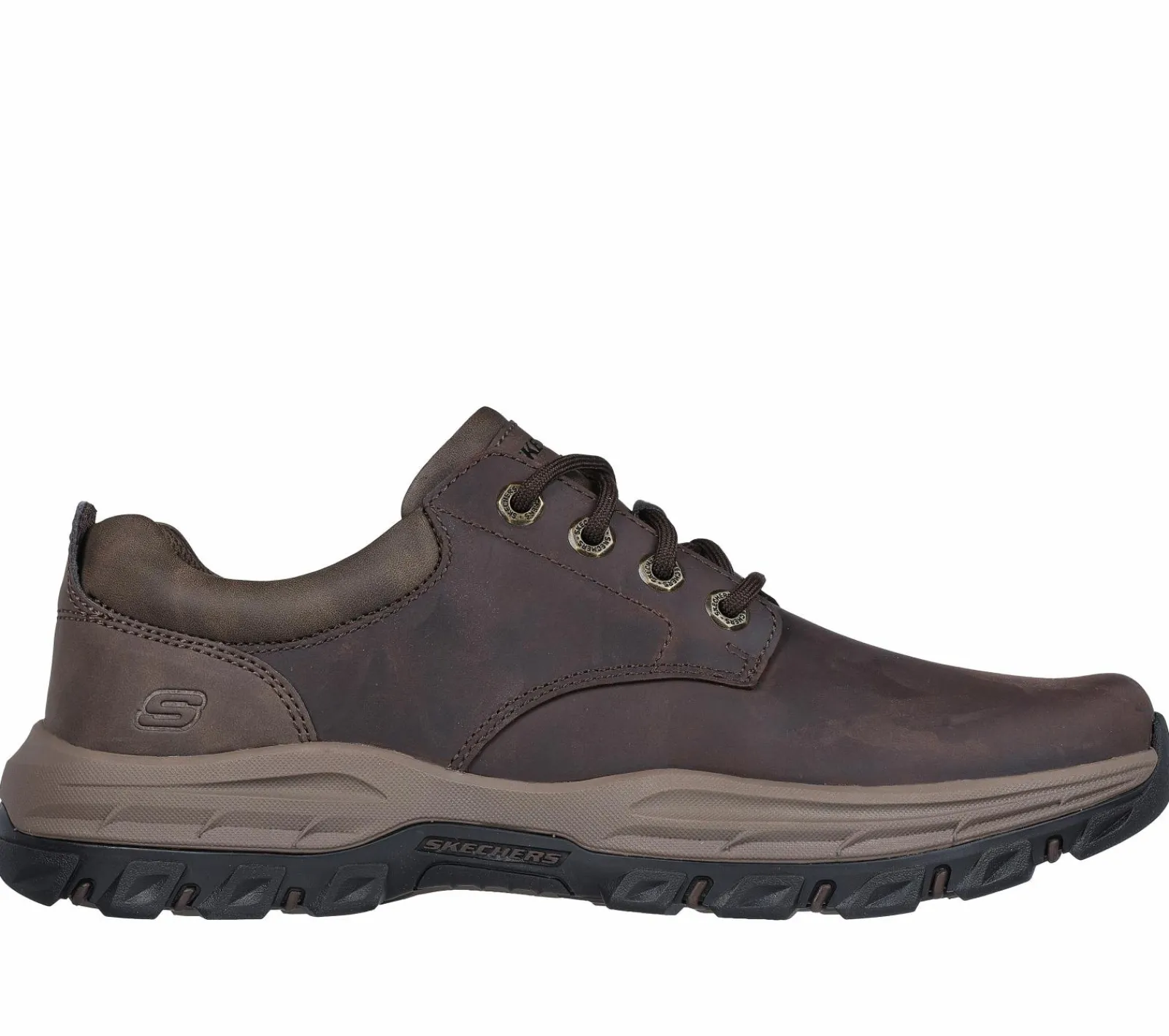 Sapatos Com Atacadores|Sapatilhas Casuais-SKECHERS Relaxed Fit: Knowlson - Leland CASTANHO ESCURO