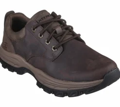 Sapatos Com Atacadores|Sapatilhas Casuais-SKECHERS Relaxed Fit: Knowlson - Leland CASTANHO ESCURO
