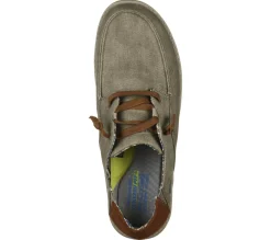 Sapatos Em Tela|Calçado Sem Atacadores-SKECHERS Relaxed Fit: Melson - Planon TAUPE