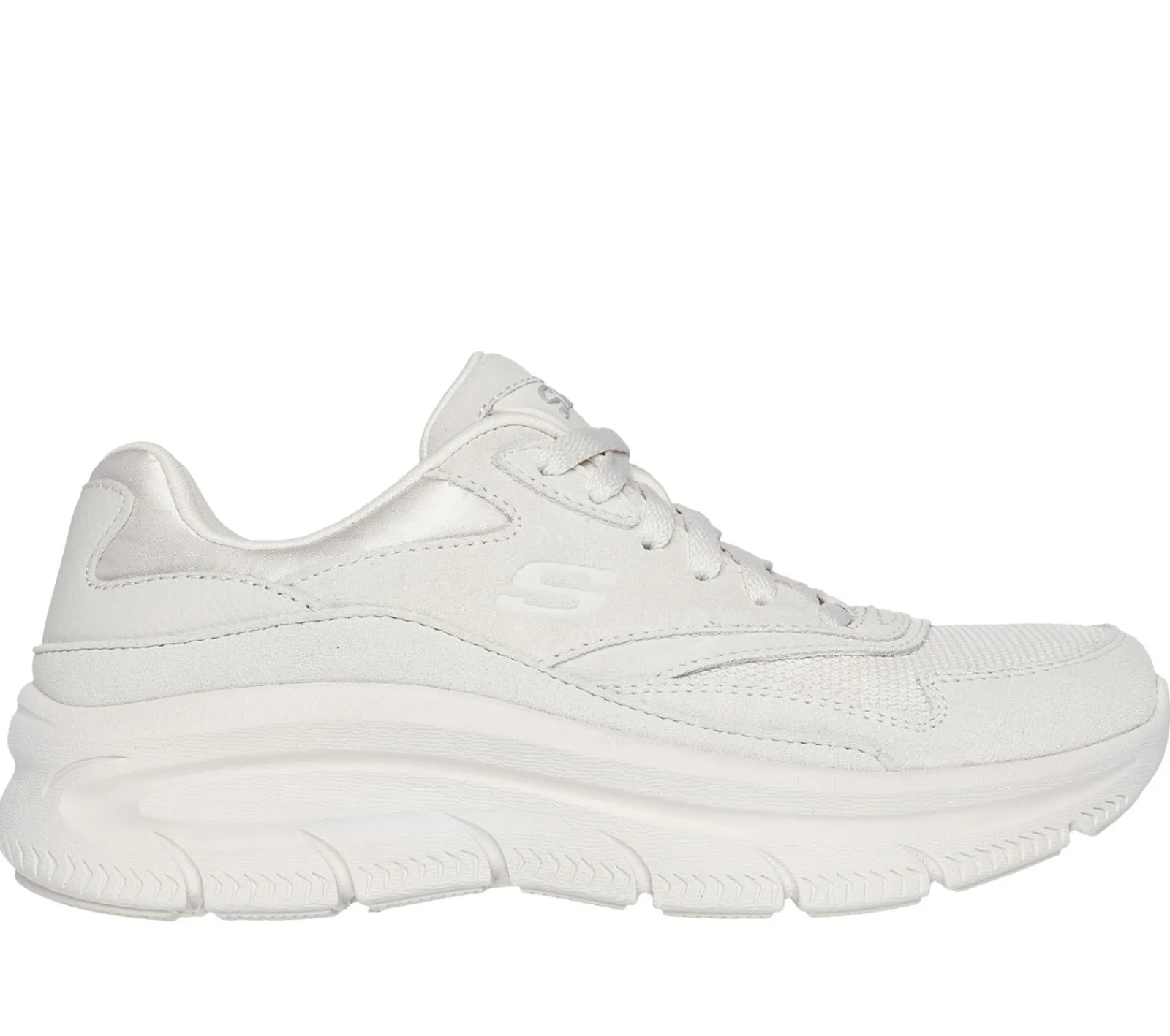 Com Atacadores|Sapatilhas-SKECHERS Relaxed Fit: Modern D'Lux - Free Mind BRANCO SUJO