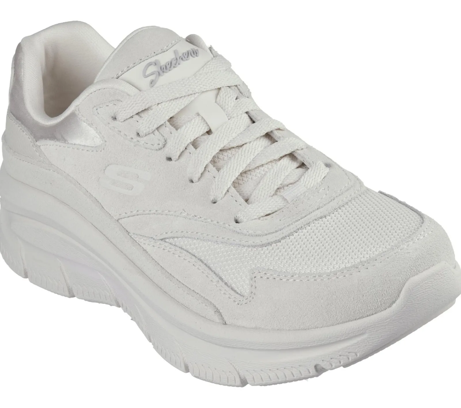 Com Atacadores|Sapatilhas-SKECHERS Relaxed Fit: Modern D'Lux - Free Mind BRANCO SUJO
