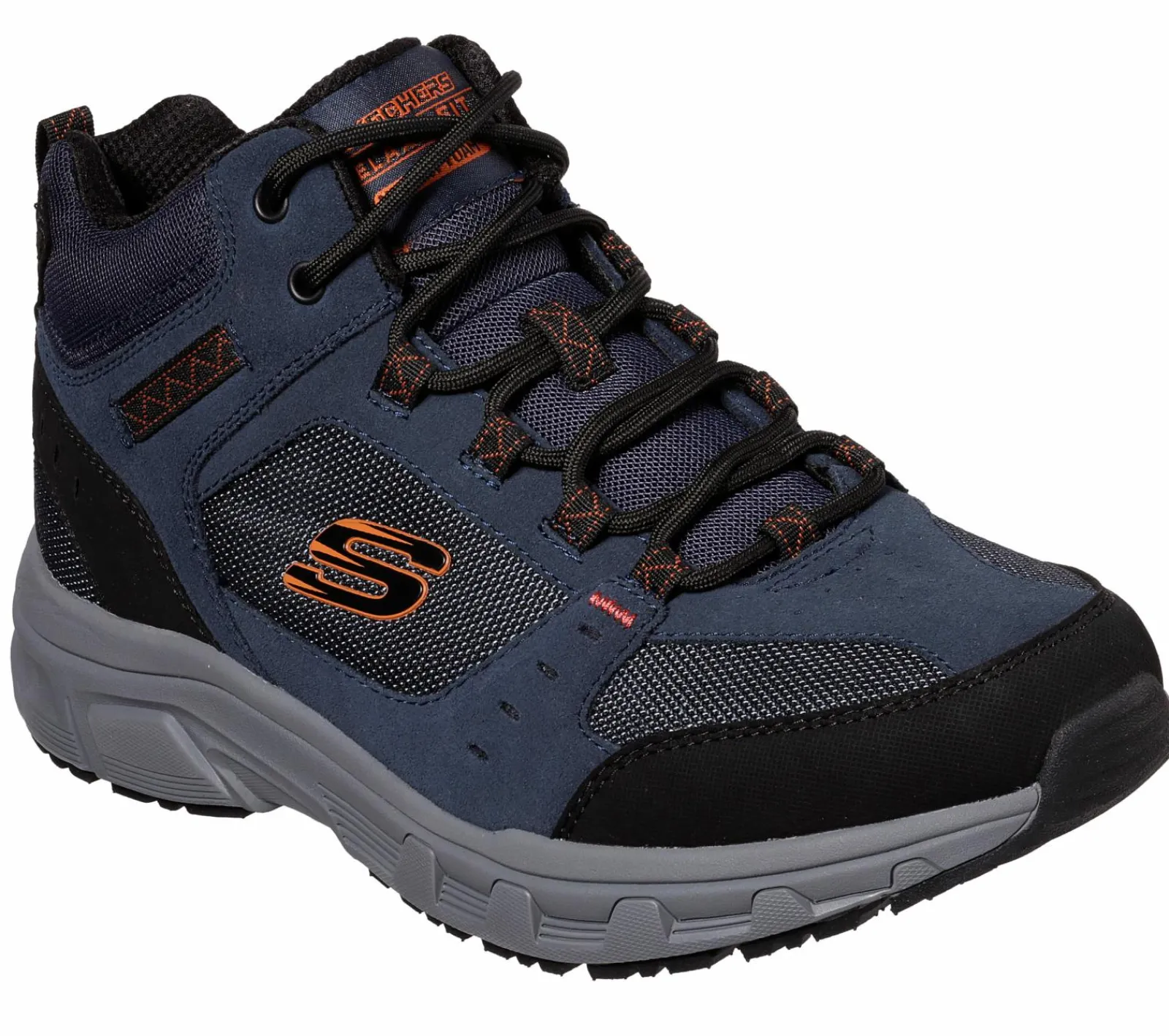 Sapatos Com Atacadores|Botas-SKECHERS Relaxed Fit: Oak Canyon - Ironhide NAVY / LARANJA