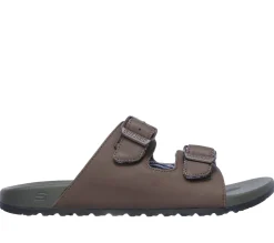Sandálias-SKECHERS Relaxed Fit: Pelem - Rolento CHOCOLATE