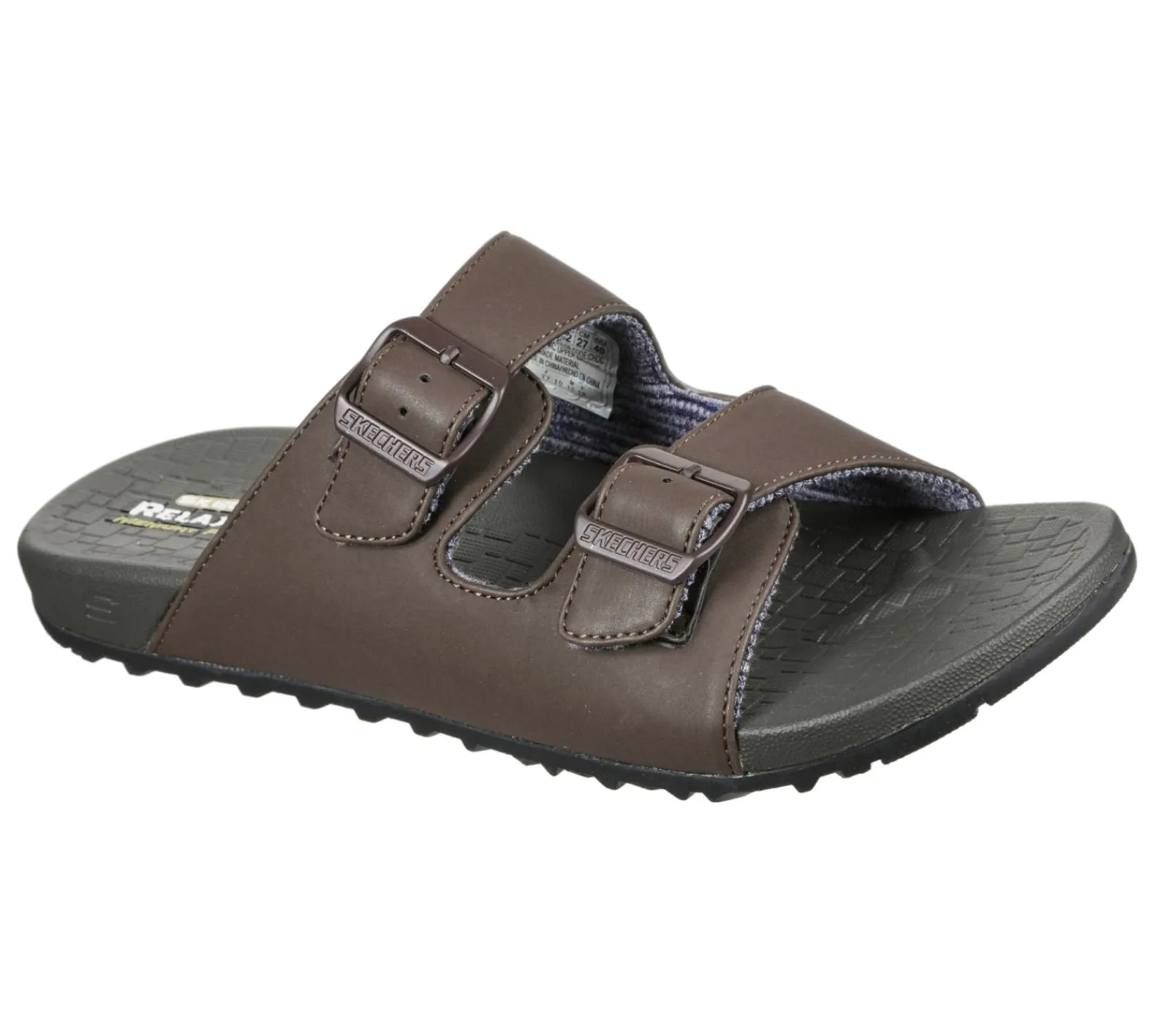 Sandálias-SKECHERS Relaxed Fit: Pelem - Rolento CHOCOLATE