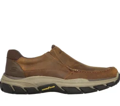 Calçado Sem Atacadores-SKECHERS Relaxed Fit: Respected - Catel CASTANHO