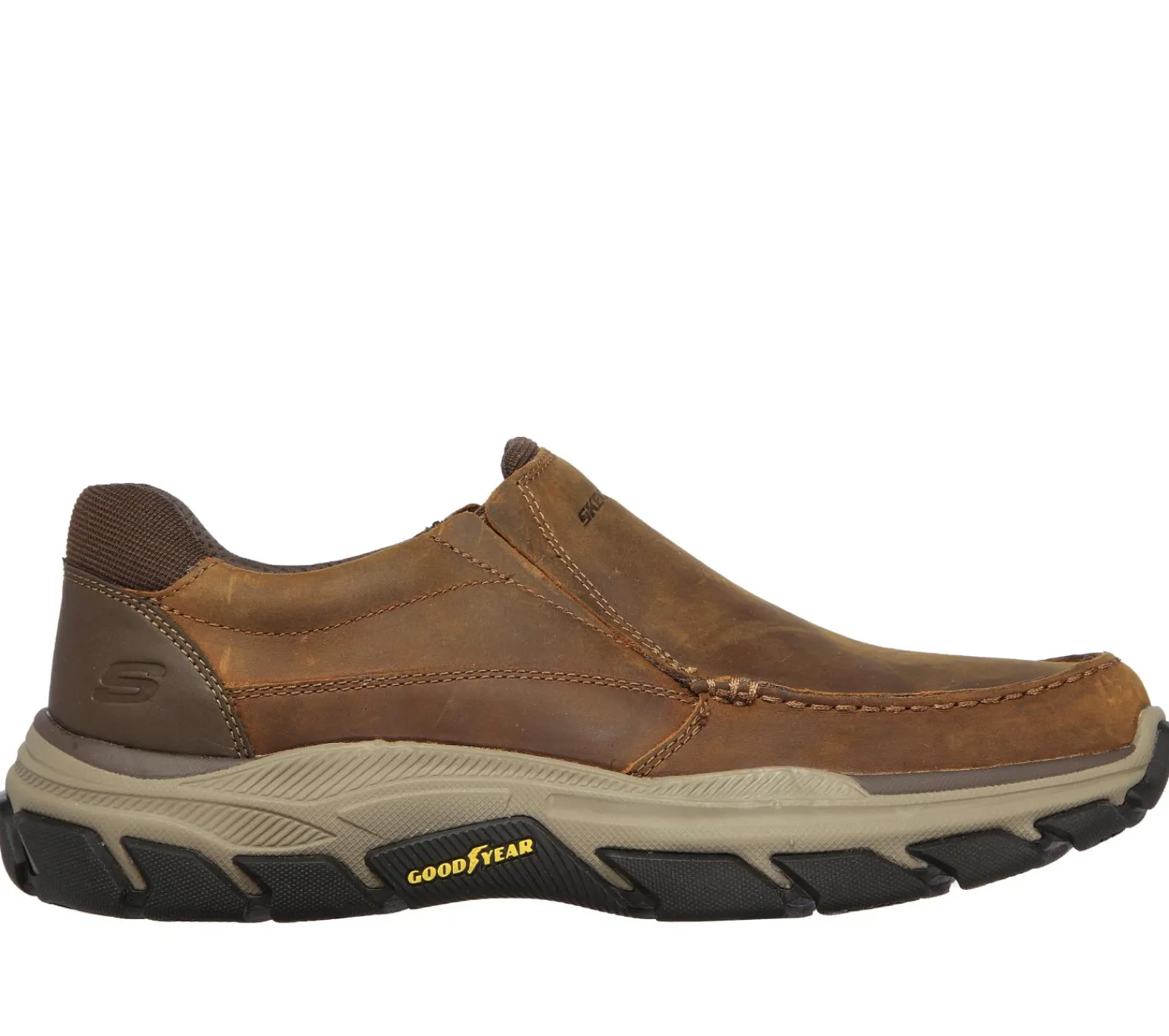 Calçado Sem Atacadores-SKECHERS Relaxed Fit: Respected - Catel CASTANHO