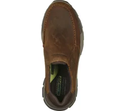 Calçado Sem Atacadores-SKECHERS Relaxed Fit: Respected - Catel CASTANHO