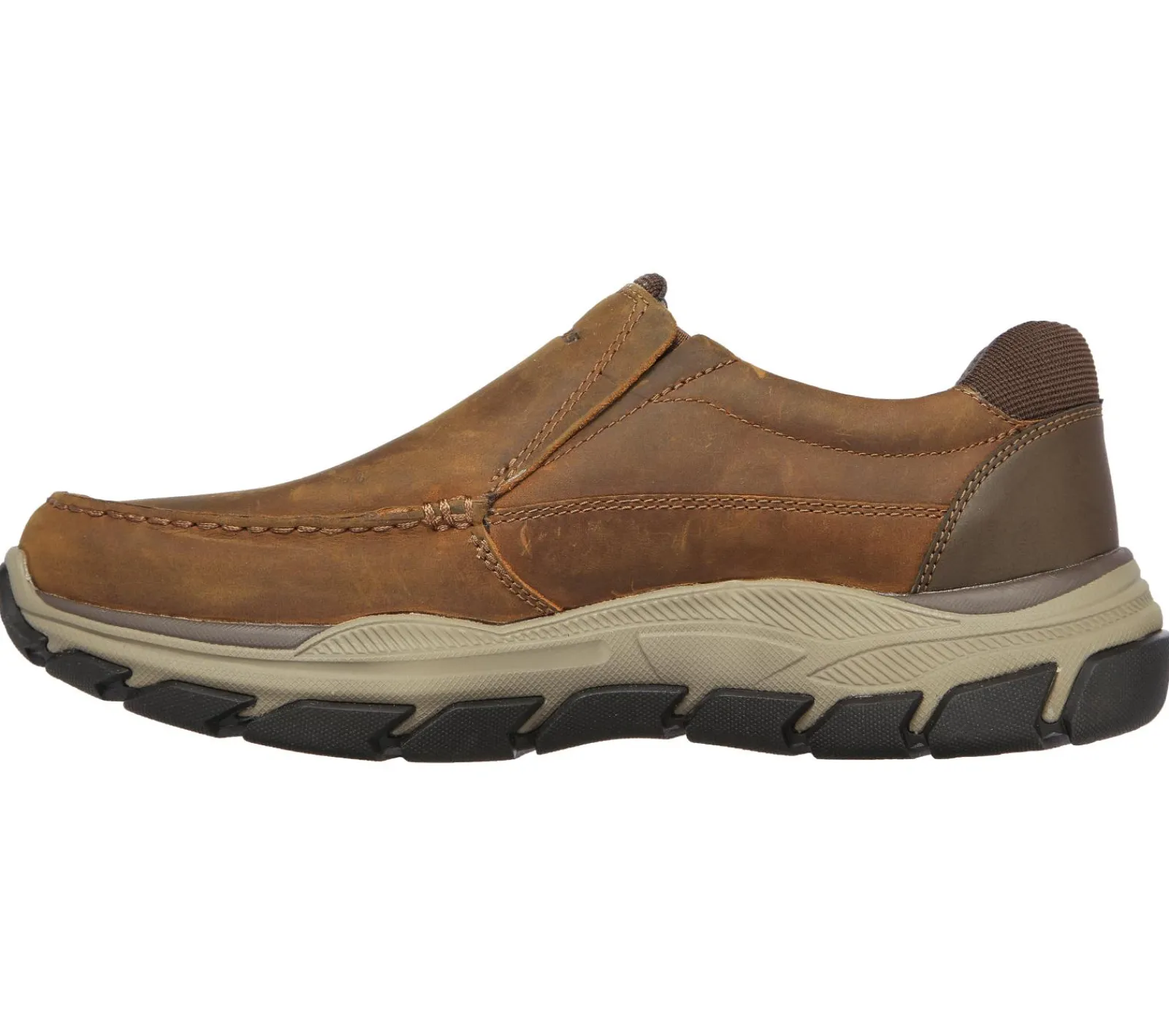 Calçado Sem Atacadores-SKECHERS Relaxed Fit: Respected - Catel CASTANHO