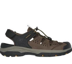 Sandálias-SKECHERS Relaxed Fit: Tresmen - Menard CASTANHO / PRETO