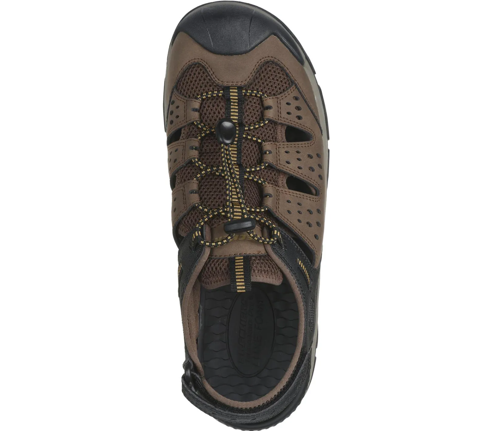 Sandálias-SKECHERS Relaxed Fit: Tresmen - Menard CASTANHO / PRETO