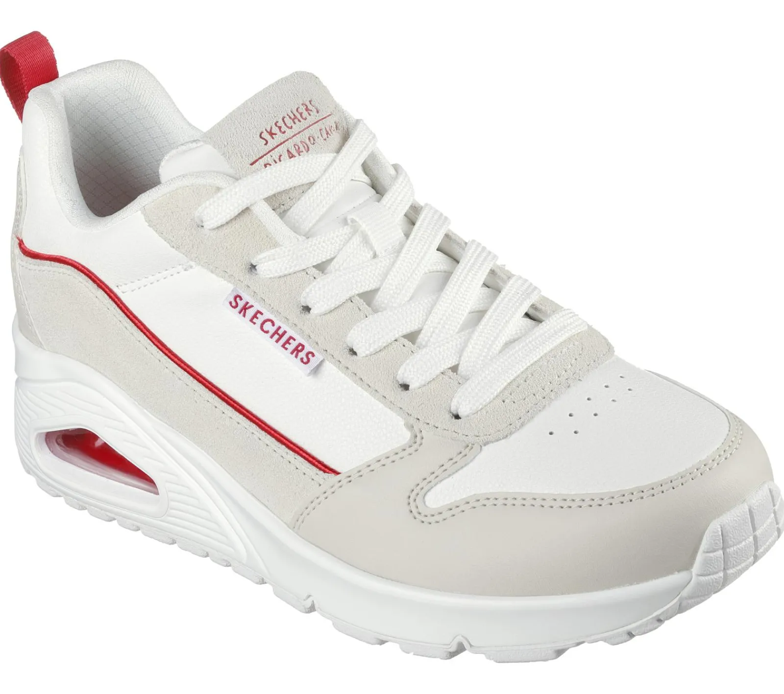 Com Atacadores|Sapatilhas Casuais-SKECHERS Ricardo Cavolo: Uno - Flaming Love BRANCO / NATURAL
