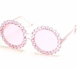 Óculos De Sol|Óculos De Sol-SKECHERS Round Rhinestone Sunglasses ROSA