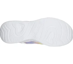 Luzes|Sapatilhas-SKECHERS S Lights: Heart Lights - Rainbow Lux PRATEADO / MULTICOR