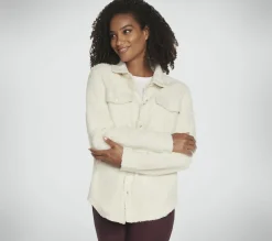 Partes De Cima|Partes De Cima-SKECHERS Sherpa Shacket CARMIN / BRANCO