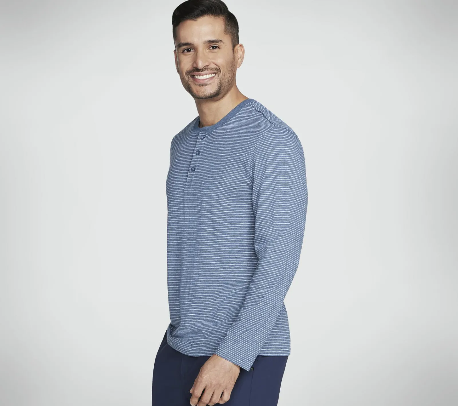 Partes De Cima|Partes De Cima-SKECHERS Skech Jersey Henley DENIM
