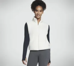 Partes De Cima|Partes De Cima-SKECHERS Skech Sherpa Cropped Vest BRANCO SUJO