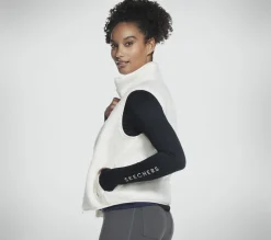 Partes De Cima|Partes De Cima-SKECHERS Skech Sherpa Cropped Vest BRANCO SUJO