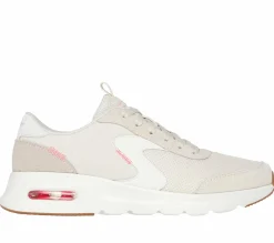 Com Atacadores|Sapatilhas Casuais-SKECHERS Skech-Air Court - Air Wave NATURAL / ROSA CHOQUE