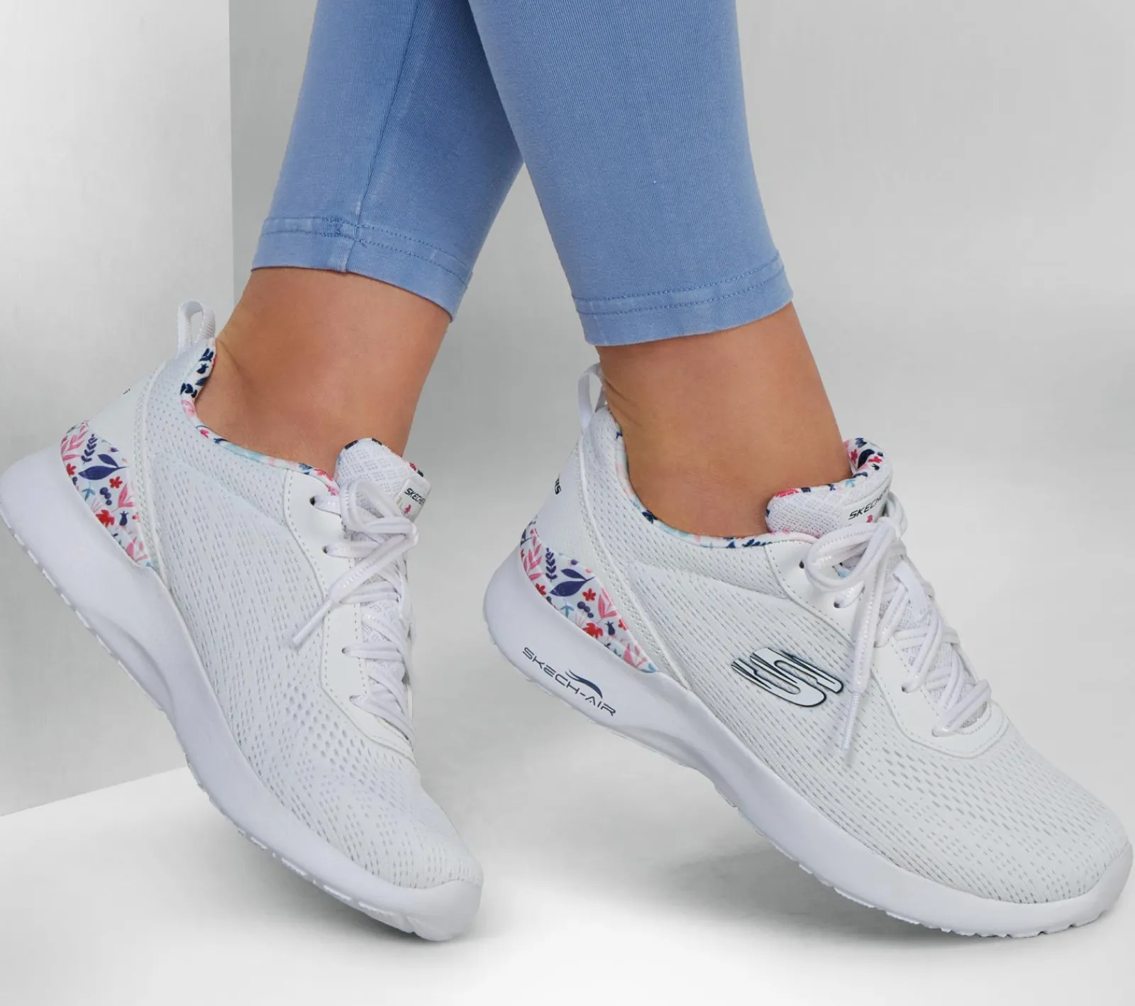 Com Atacadores|Sapatilhas Casuais-SKECHERS Skech-Air Dynamight - Laid Out BRANCO / MULTICOR