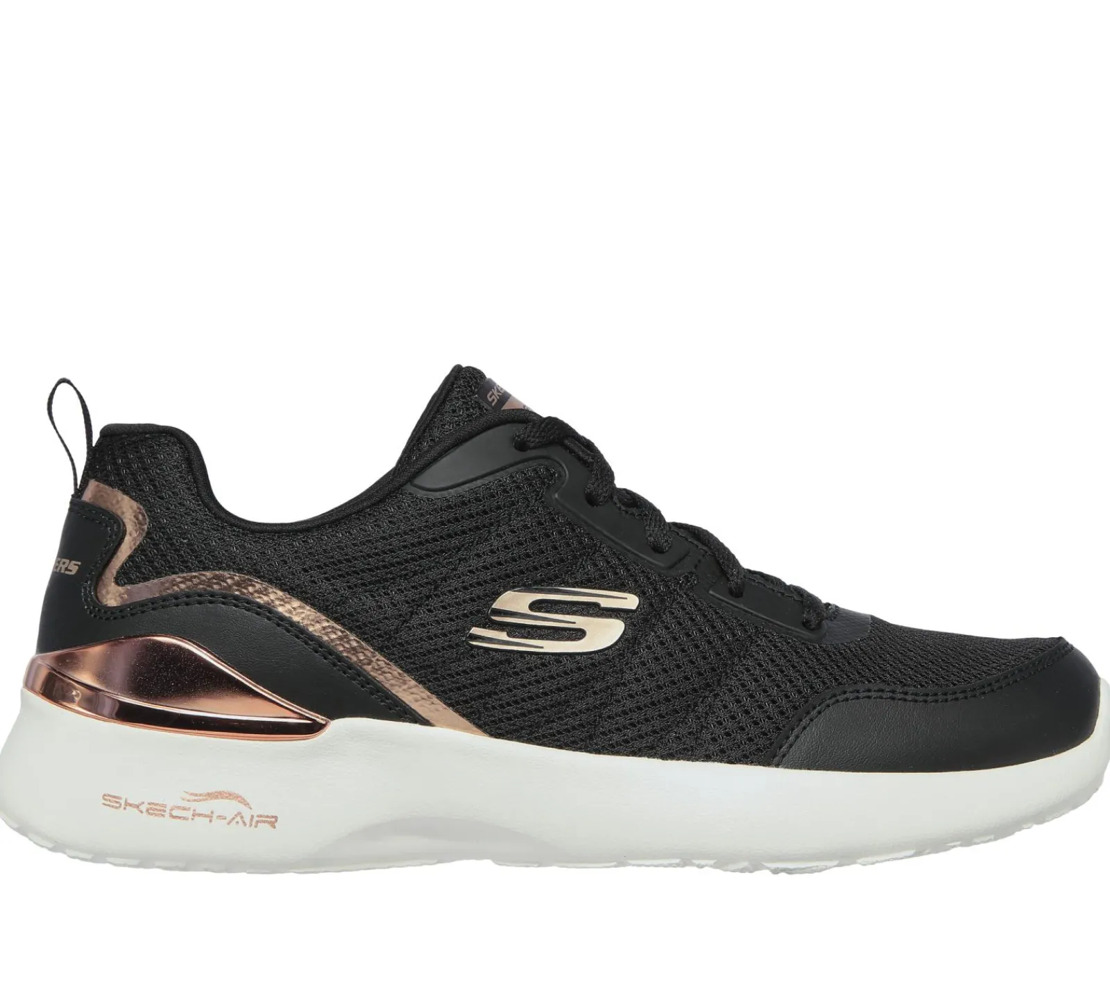Com Atacadores|Sapatilhas-SKECHERS Skech-Air Dynamight - The Halcyon PRETO / DOURADO ROSA