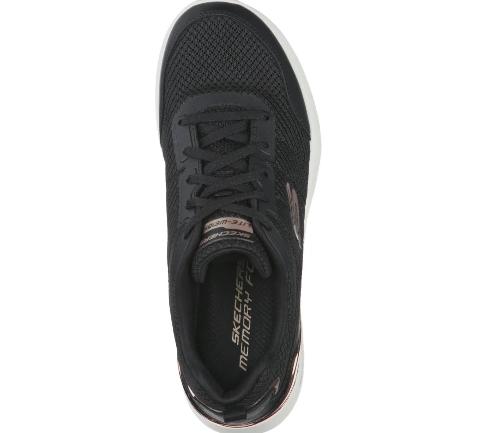 Com Atacadores|Sapatilhas-SKECHERS Skech-Air Dynamight - The Halcyon PRETO / DOURADO ROSA