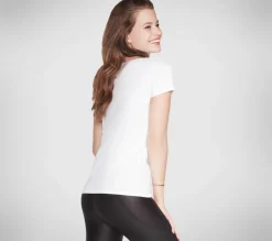 Partes De Cima|Partes De Cima-SKECHERS Apparel Feminista Vibes Tee Shirt BRANCO