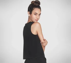 Partes De Cima|Partes De Cima-SKECHERS Apparel Festive Mesh Tank Top PRETO