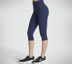 Calças|Partes De Baixo-SKECHERS Apparel GO WALK HW Capri NAVY