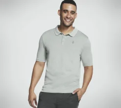Partes De Cima|Partes De Cima-SKECHERS Apparel Off Duty Polo Shirt CINZENTO CLARO / VERDE