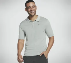 Partes De Cima|Partes De Cima-SKECHERS Apparel Off Duty Polo Shirt CINZENTO CLARO / VERDE