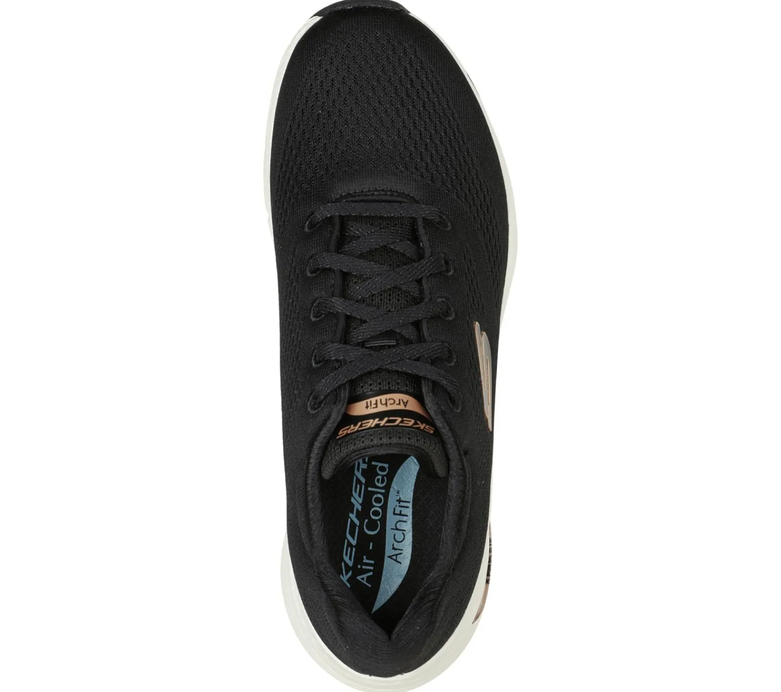Com Atacadores|Sapatilhas-SKECHERS Arch Fit - Big Appeal PRETO / DOURADO ROSA