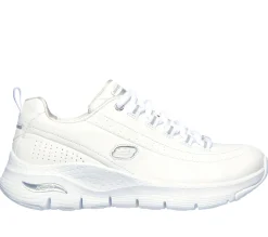 Sapatilhas-SKECHERS Arch Fit - Citi Drive BRANCO / PRATEADO
