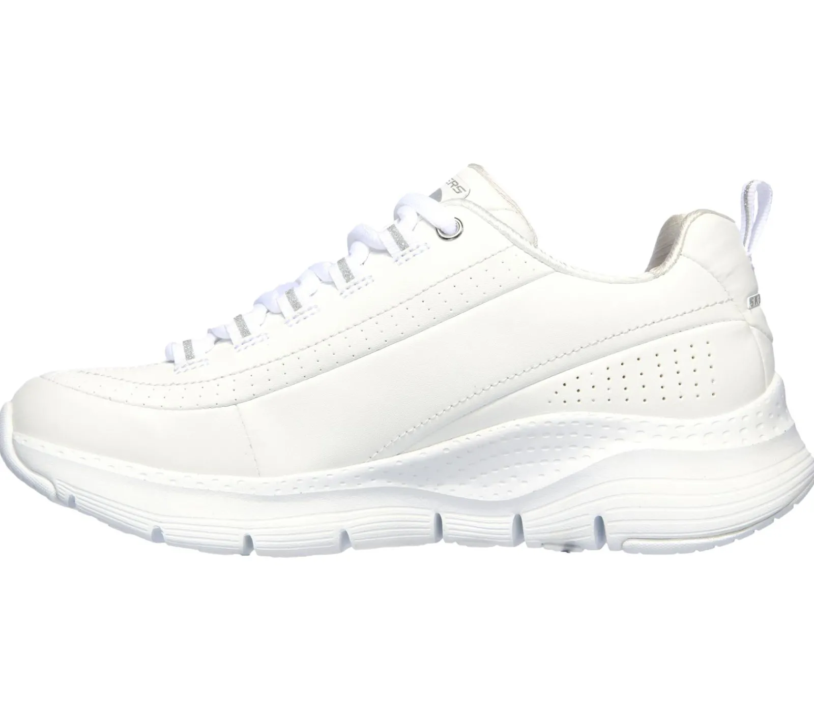 Sapatilhas-SKECHERS Arch Fit - Citi Drive BRANCO / PRATEADO