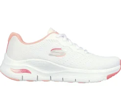 Com Atacadores|Sapatilhas-SKECHERS Arch Fit - Infinity Cool BRANCO / ROSA