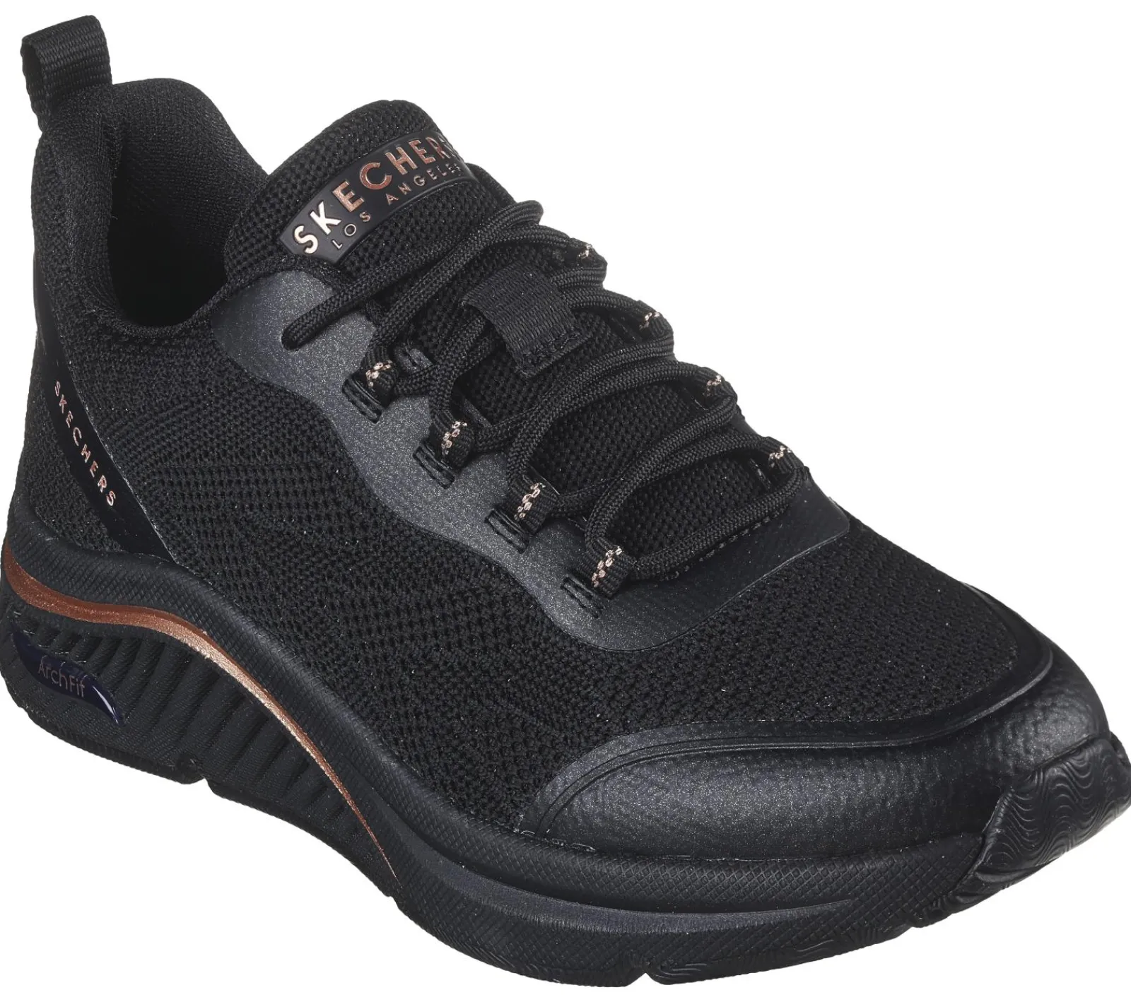 Com Atacadores|Calçado Sem Atacadores-SKECHERS Arch Fit S-Miles - Sonrisas PRETO