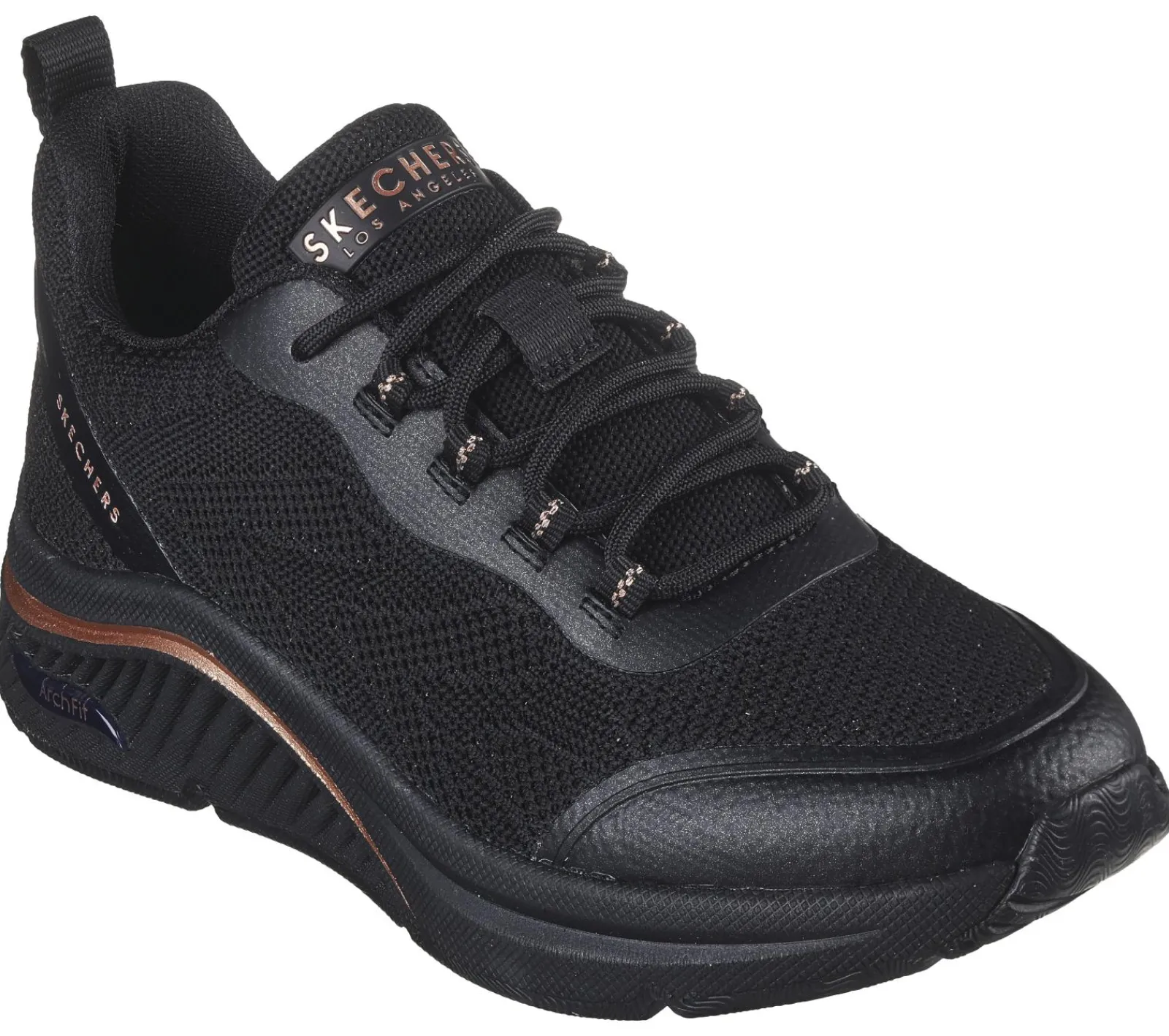 Com Atacadores|Calçado Sem Atacadores-SKECHERS Arch Fit S-Miles - Sonrisas PRETO