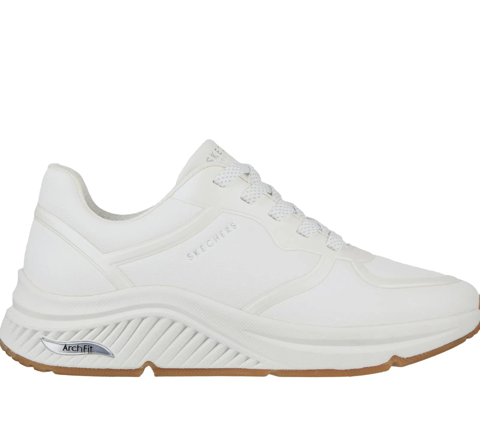Com Atacadores|Sapatilhas Casuais-SKECHERS Arch Fit S-Miles - Mile Makers BRANCO