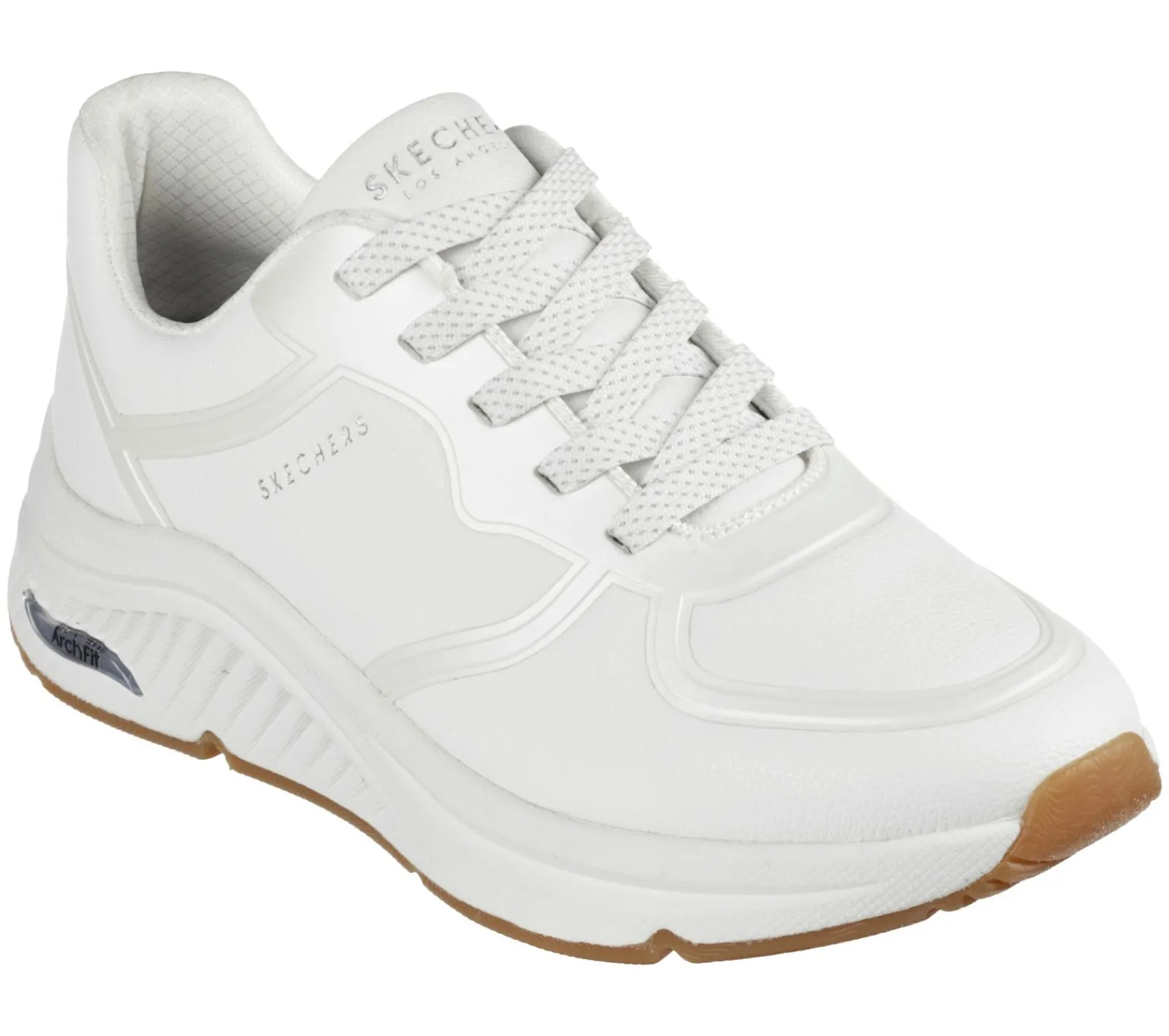 Com Atacadores|Sapatilhas Casuais-SKECHERS Arch Fit S-Miles - Mile Makers BRANCO