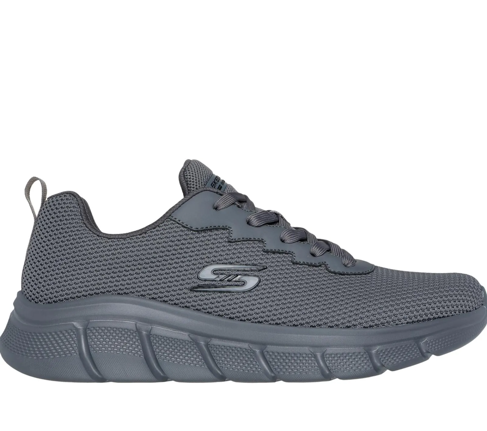 Sapatilhas|Com Atacadores-SKECHERS BOBS Sport B Flex - Chill Edge CINZENTO ESCURO