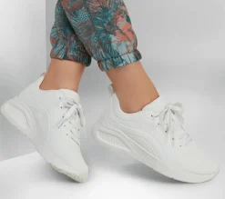 Com Atacadores|Sapatilhas-SKECHERS BOBS Sport Buno - How Sweet BRANCO