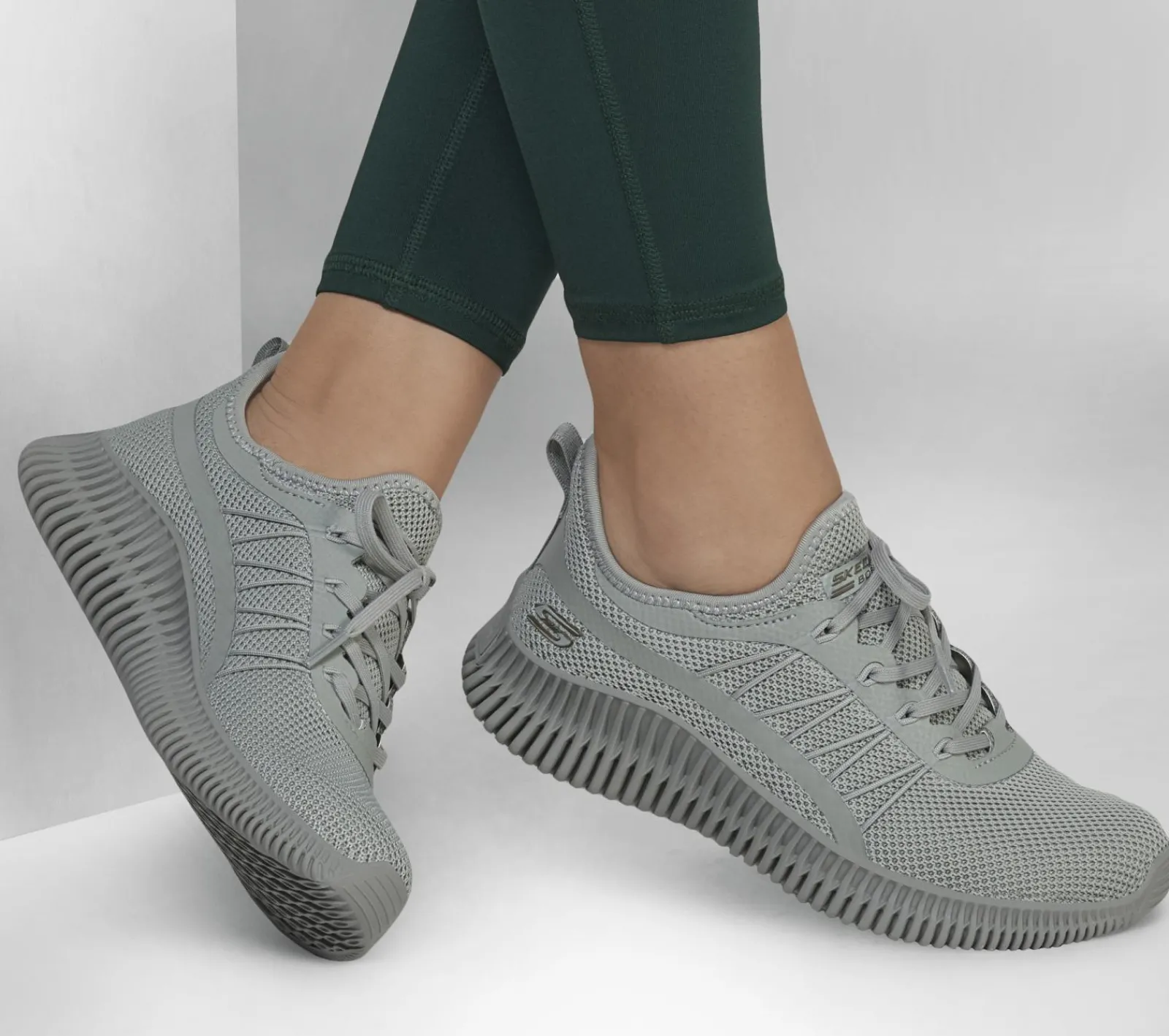 Calçado Sem Atacadores|Sapatilhas Casuais-SKECHERS BOBS Sport Geo - New Aesthetics SALVIA