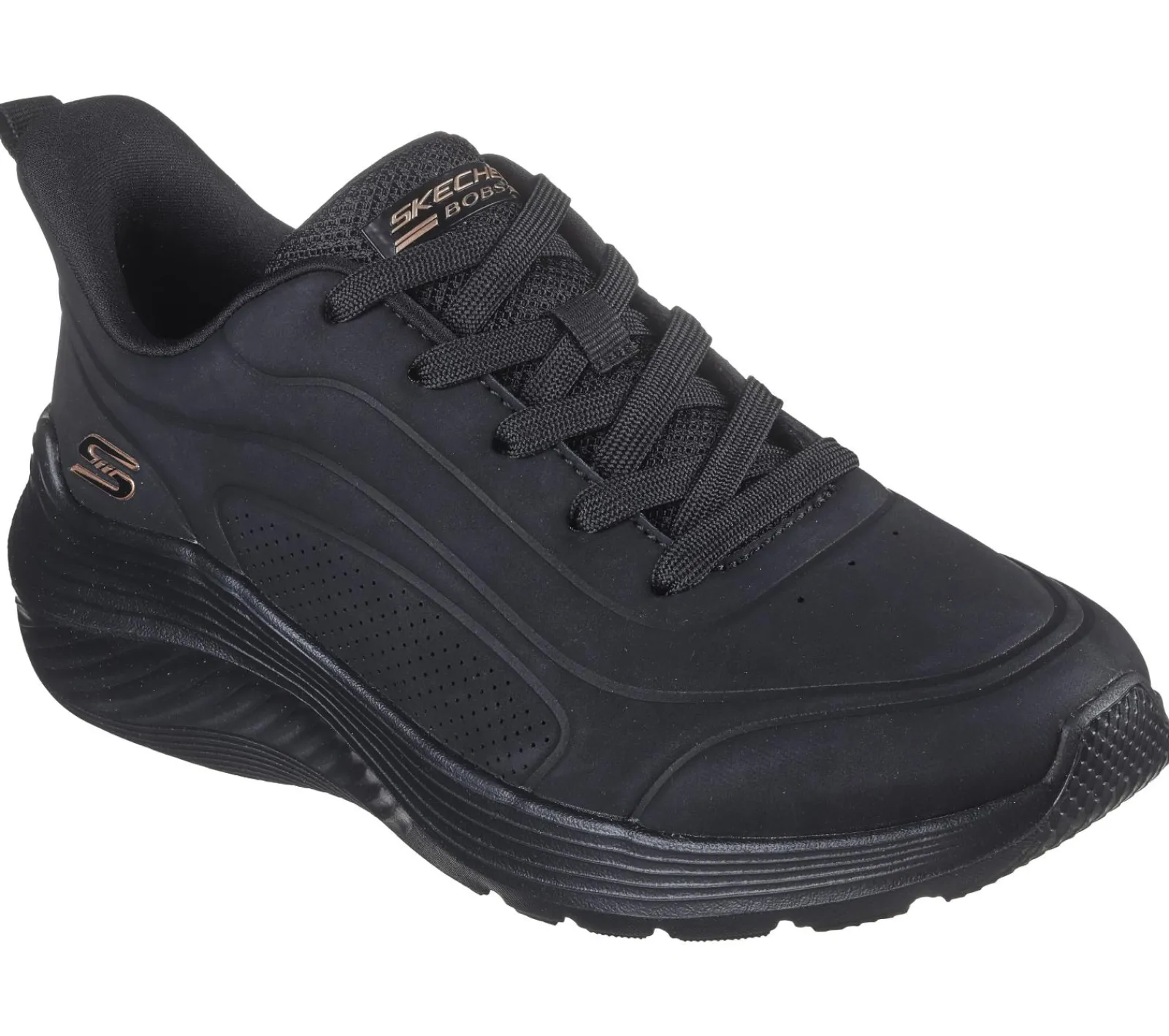 Com Atacadores|Sapatilhas-SKECHERS BOBS Sport Squad Waves - Just Wading PRETO