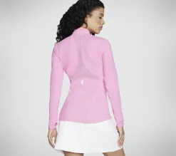 Partes De Cima|Partes De Cima-SKECHERS GO WALK Mesh Jacket ROSA CHOQUE / BRANCO