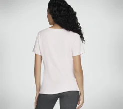 Partes De Cima|Partes De Cima-SKECHERS Metallic Logo Tee ROSA / PRATEADO