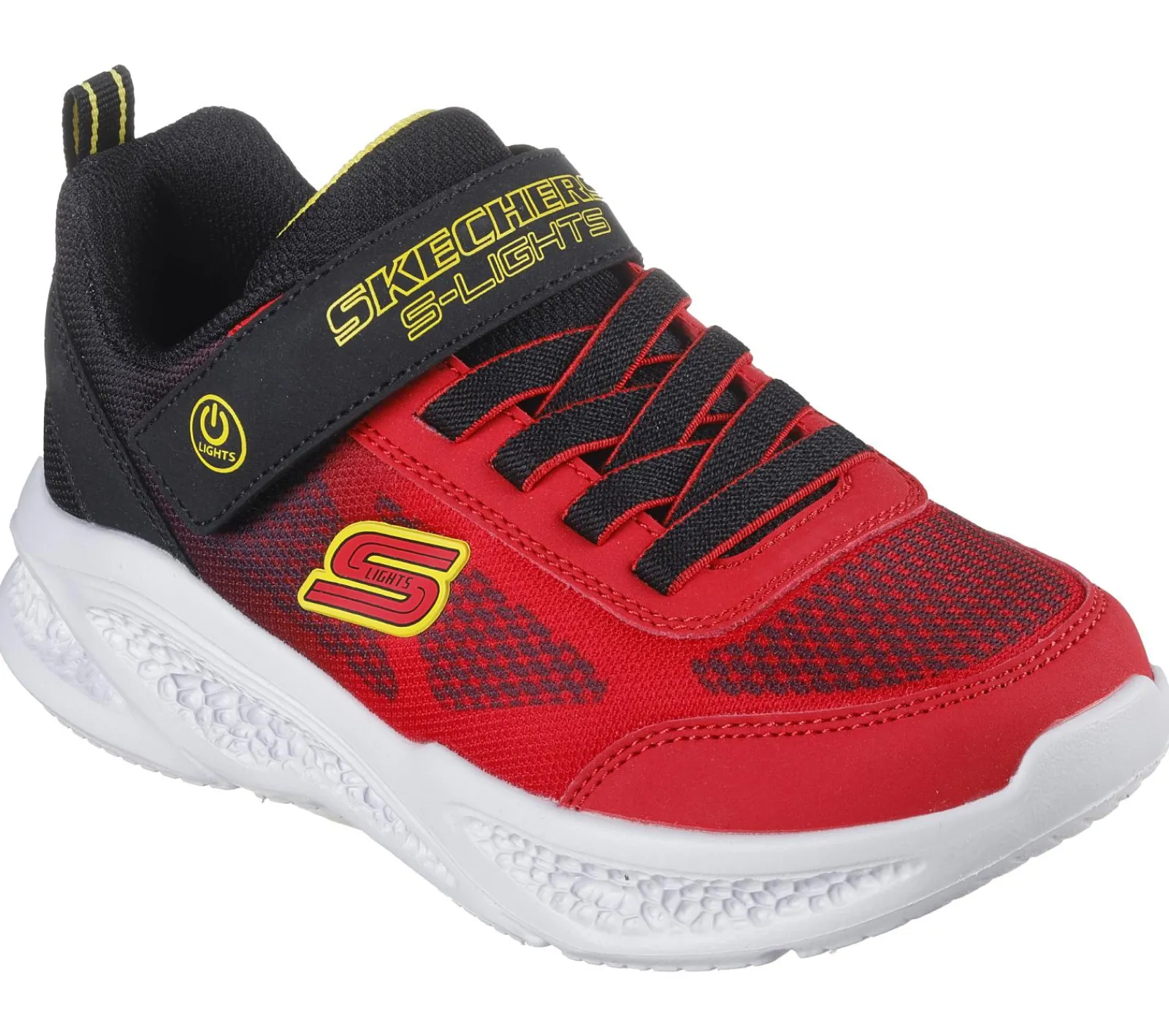 Calçado Sem Atacadores|Luzes-SKECHERS Meteor-Lights - Krendox VERMELHO / PRETO