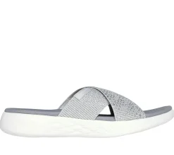 Sandálias-SKECHERS On-the-GO 600 - Glistening PRATEADO