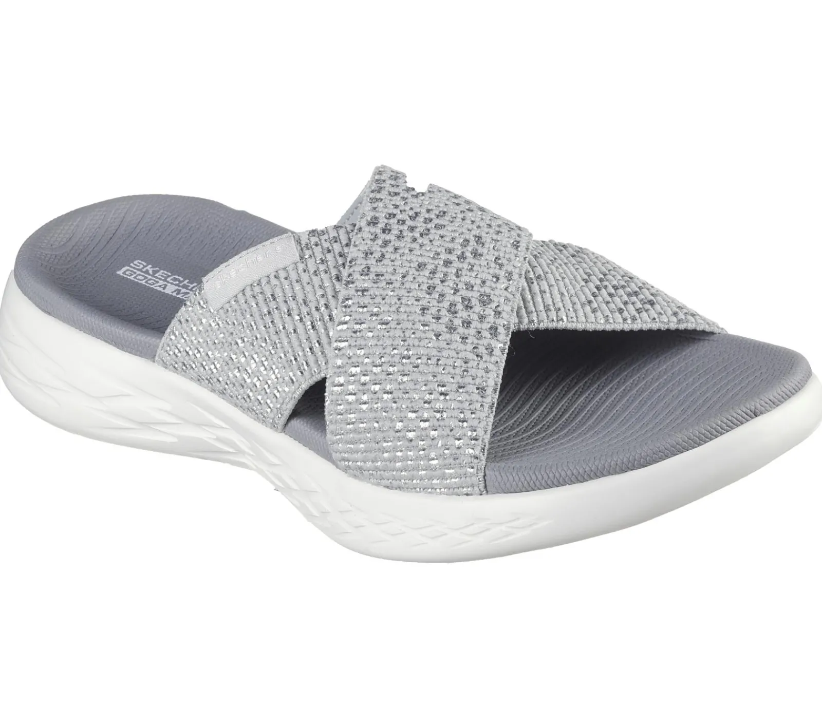 Sandálias-SKECHERS On-the-GO 600 - Glistening PRATEADO