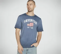 Partes De Cima|Partes De Cima-SKECHERS Skech-Dye Americana 92 Tee Shirt NAVY