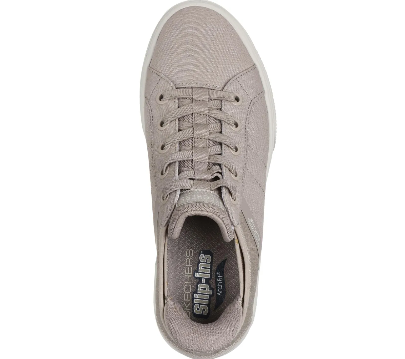 Sapatos Em Tela|Calçado Sem Atacadores-SKECHERS Slip-ins: Arch Fit Arcade - Good 2 See Ya NATURAL