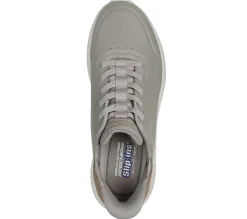 Calçado Sem Atacadores|Hands Free Slip-Ins-SKECHERS Slip-ins: BOBS Sport Squad Chaos TAUPE